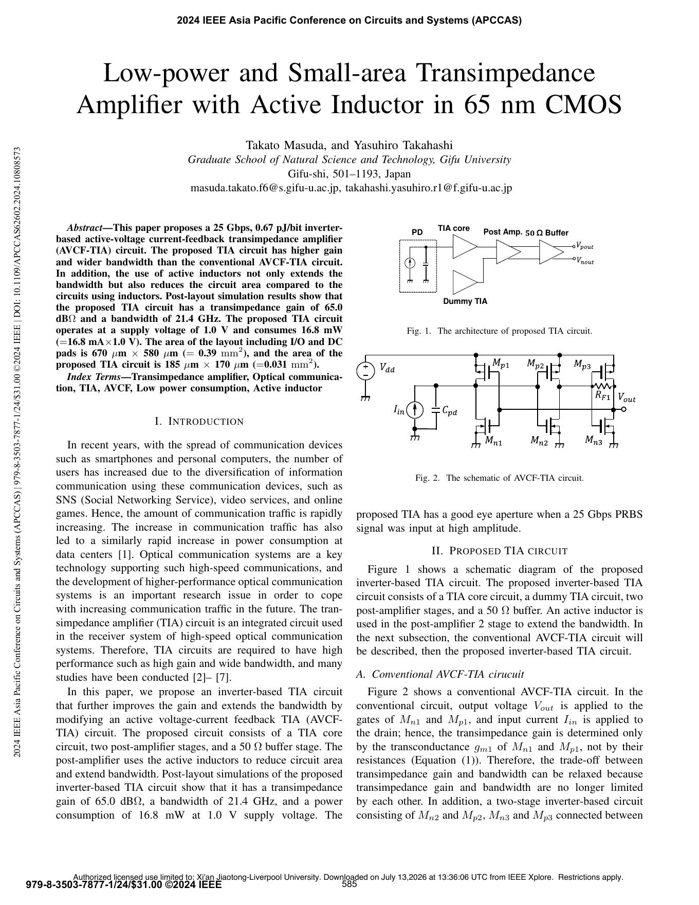 2024-low-power-small-area-transimpedance-amplifier-active-inductor - Page 1