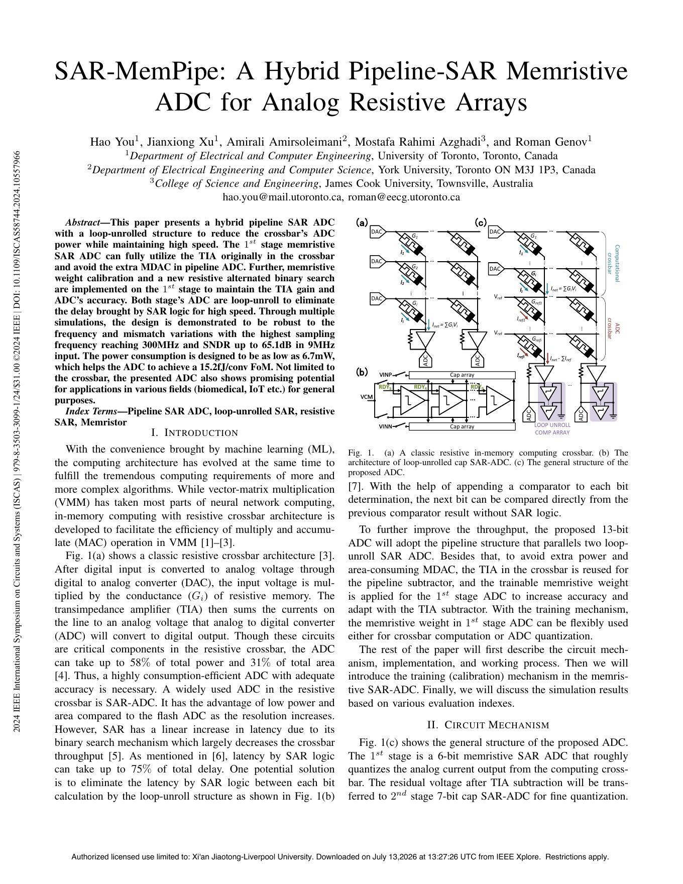 2024-sar-mempipe-hybrid-pipeline-sar-memristive-adc-analog - Page 1